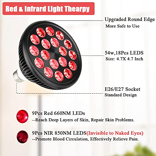 Naviocean Infrared Red Light Therapy Lamp with Stand 38"-79" Adjustable Heigh...