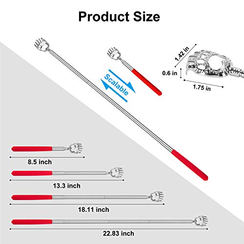 【Upgrade】4 Pack Bear Claw Back Scratcher - Portable Telescoping Backscratch...