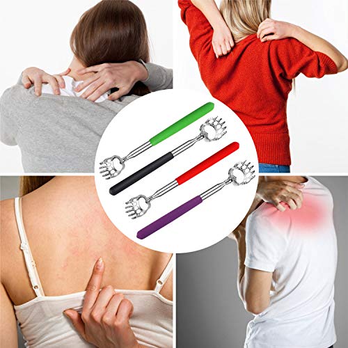 【Upgrade】4 Pack Bear Claw Back Scratcher - Portable Telescoping Backscratch...