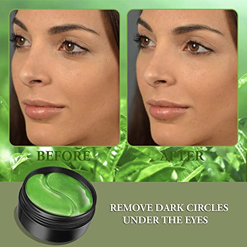 Collagen Eye Mask 60 pcs, Matcha Green Tea Extract Under Eye Patches, Eye Mas...
