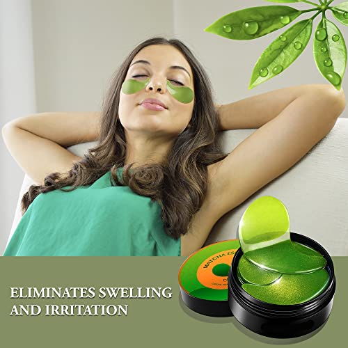Collagen Eye Mask 60 pcs, Matcha Green Tea Extract Under Eye Patches, Eye Mas...