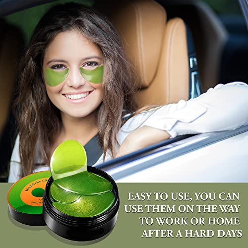 Collagen Eye Mask 60 pcs, Matcha Green Tea Extract Under Eye Patches, Eye Mas...