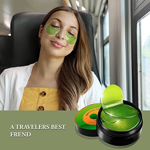 Collagen Eye Mask 60 pcs, Matcha Green Tea Extract Under Eye Patches, Eye Mas...