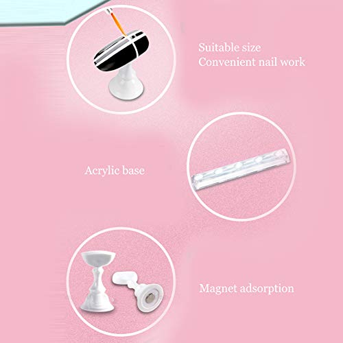 NCONCO Nail Tip Stand Magnetic Nail Practice Holder For Nail Art Display Magn...