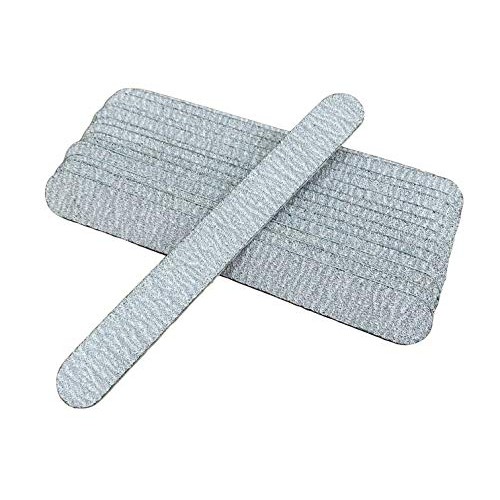 PrettyClaw | 50pc Mini Manicure Nail File 80/80 Grit Double Sided Zebra Emery...