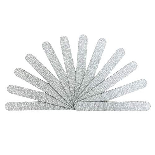 PrettyClaw | 50pc Mini Manicure Nail File 80/80 Grit Double Sided Zebra Emery...