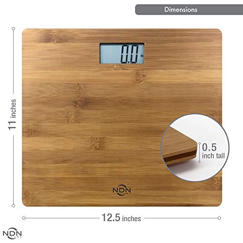 NDN LINE Digital Bathroom Scale (Bamboo)