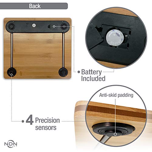 NDN LINE Digital Bathroom Scale (Bamboo)