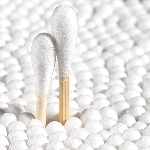 NEAWO 200 Count Cotton Swabs, Biodegradable Natural Bamboo Cotton Swabs for B...