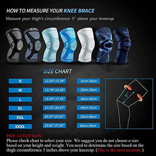 NEENCA Professional Knee Brace Compression Sleeve - Best Knee Pads Knee Brace...