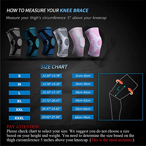NEENCA Professional Knee Brace,Knee Compression Sleeve Support for Men Women ...