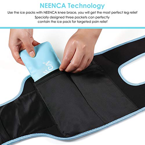 NEENCA Reusable Ice Pack(3 Packs of 4*9 Inches), Soft Touch Gel Packs for Hot...