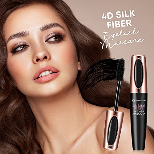 4D Silk Fiber Lash Mascara, Lengthening and Thick, Long Lasting, Waterproof &...