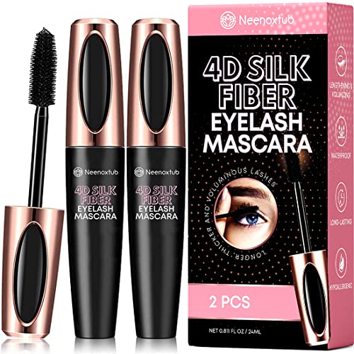 4D Silk Fiber Lash Mascara, Lengthening and Thick, Long Lasting, Waterproof &...