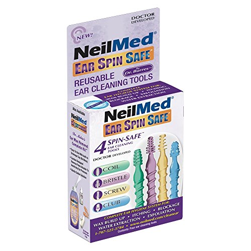 NeilMed Ear Spin Safe - 4 Spin-Safe Reusable Ear Cleaning Tools