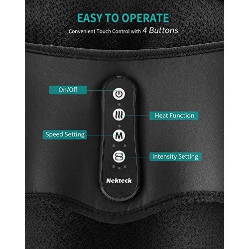 Nekteck Foot Massager Machine with Heat and Remote, Shiatsu Foot Massager wit...