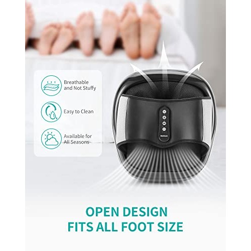 Nekteck Foot Massager Machine with Heat and Remote, Shiatsu Foot Massager wit...