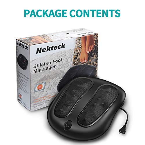 Nekteck Foot Massager with Heat, Shiatsu Heated Electric Kneading Foot Massag...