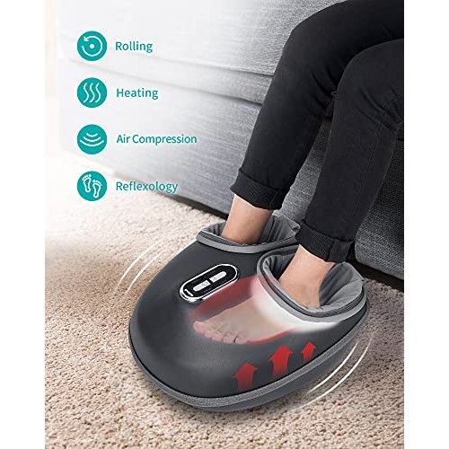 Nekteck Shiatsu Foot Massager Machine with Soothing Heat, Deep Kneading Thera...