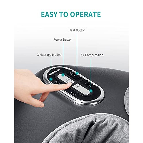 Nekteck Shiatsu Foot Massager Machine with Soothing Heat, Deep Kneading Thera...