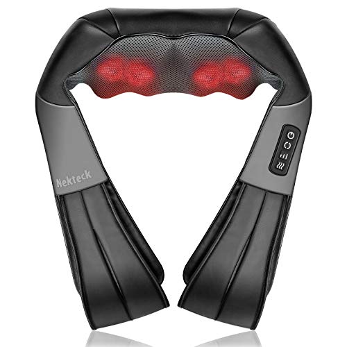 Shiatsu Neck and Back Massager with Soothing Heat, Nekteck Electric Deep Tiss...
