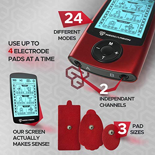 Dual Channel TENS EMS and Relax Muscle Stimulator, Electronic Pulse Massager ...