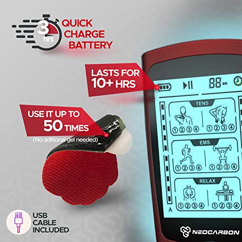 Dual Channel TENS EMS and Relax Muscle Stimulator, Electronic Pulse Massager ...