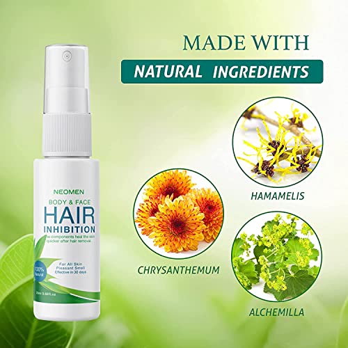 NEOMEN Bikini Hair Inhibitor Spray For Face And Body, Hair Removal For Women,...