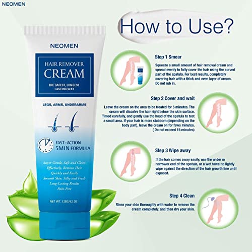 Neomen Hair Removal Cream - Super Gentle & Safe Depilatory Cream - Skin Frien...