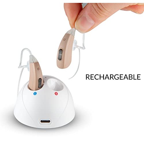 Bluetooth Hearing Aids Customizable for Seniors and Adults, APP Enabled Ampli...