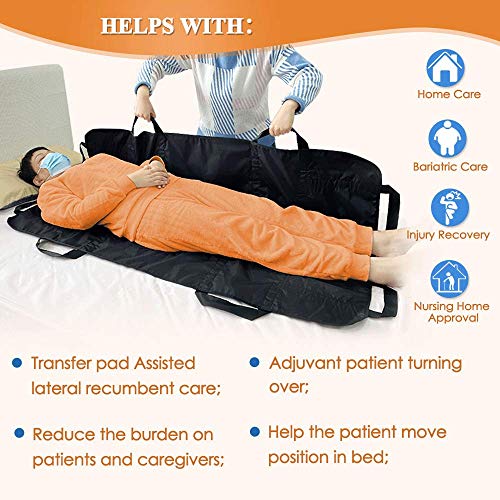 Positioning Bed Pad Patient Transfer Sheet with Handles Slide Boards Hospital...