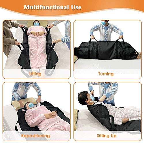 Positioning Bed Pad Patient Transfer Sheet with Handles Slide Boards Hospital...