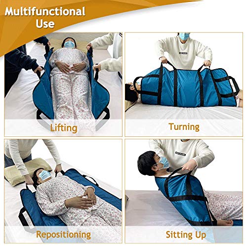 Positioning Bed Pad with Handles Patient Transfer Sheet Slide Boards Hospital...