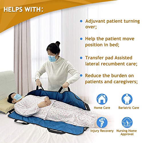 Positioning Bed Pad with Handles Patient Transfer Sheet Slide Boards Hospital...