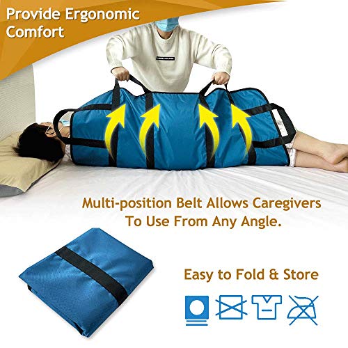 Positioning Bed Pad with Handles Patient Transfer Sheet Slide Boards Hospital...