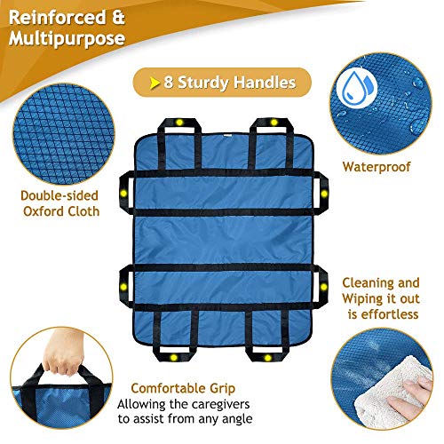 Positioning Bed Pad with Handles Patient Transfer Sheet Slide Boards Hospital...