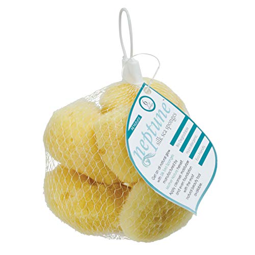 Neptune Natural Sea Soft Silk Sponge - for Cosmetic Use, Facial Cleansing 6pk...