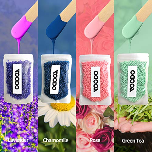 Waxing Kit, Wax Warmer for Hair Removal with 4 Flavors Hard Wax Beans, 20 Wax...