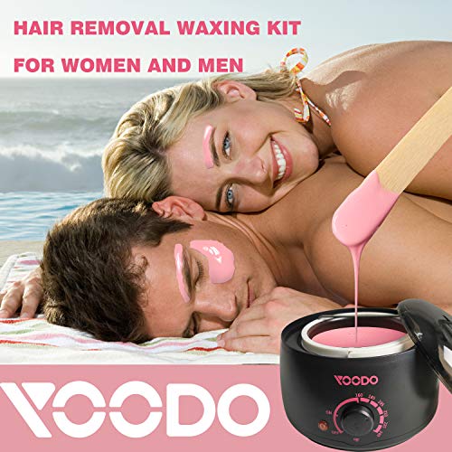 Waxing Kit, Wax Warmer for Hair Removal with 4 Flavors Hard Wax Beans, 20 Wax...