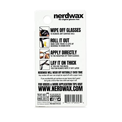 New Nerdwax Slimline Design - Single | Stop Slipping Glasses as Seen on Shark...