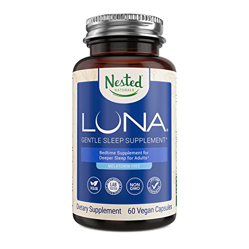 Luna Melatonin-Free Bedtime Supplement for Adults | Herbal Nighttime Sleeping...