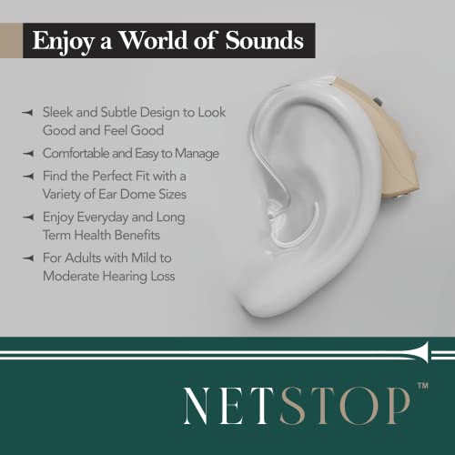 NETSTOP Rechargeable Hearing Aids | Portable Hearing Aid Amplifier for Senior...