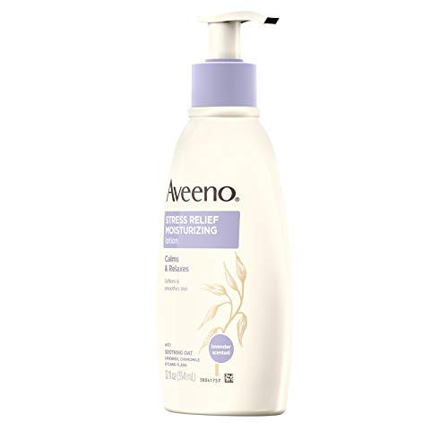 Aveeno Stress Relief Moisturizing Body Lotion with Lavender, Natural Oatmeal ...