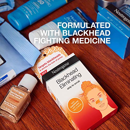 Neutrogena Blackhead Eliminating No Pull Cleansing Pore Strip to Facial Scrub...