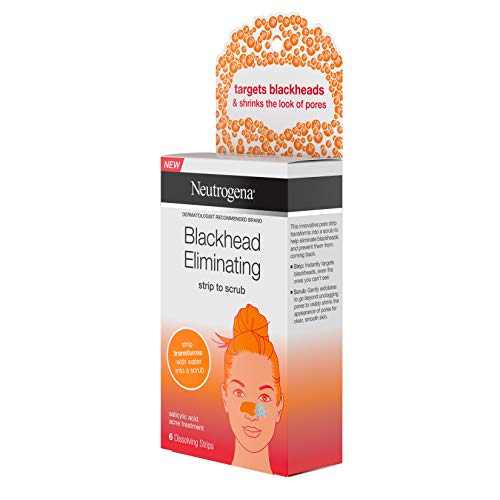 Neutrogena Blackhead Eliminating No Pull Cleansing Pore Strip to Facial Scrub...