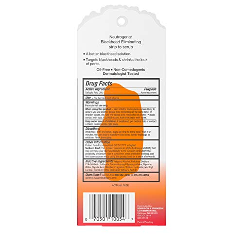 Neutrogena Blackhead Eliminating No Pull Cleansing Pore Strip to Facial Scrub...