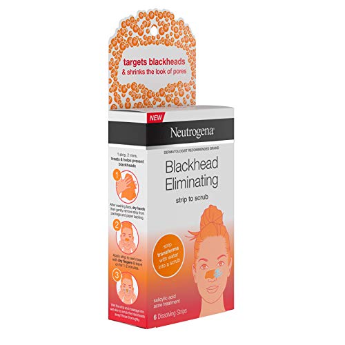Neutrogena Blackhead Eliminating No Pull Cleansing Pore Strip to Facial Scrub...