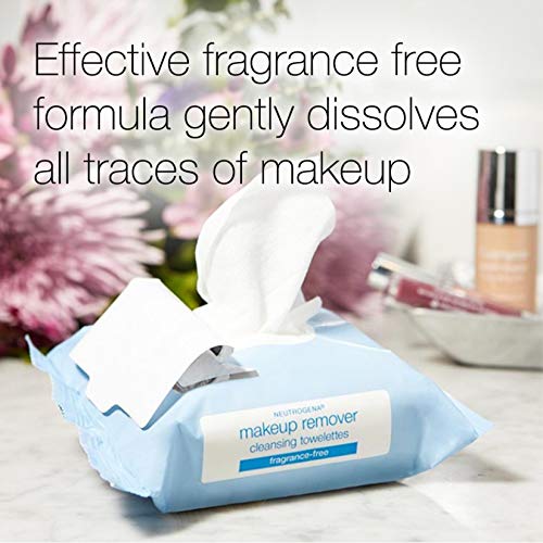 Neutrogena Cleansing Fragrance Free Makeup Remover Facial Wipes, Daily Cleans...