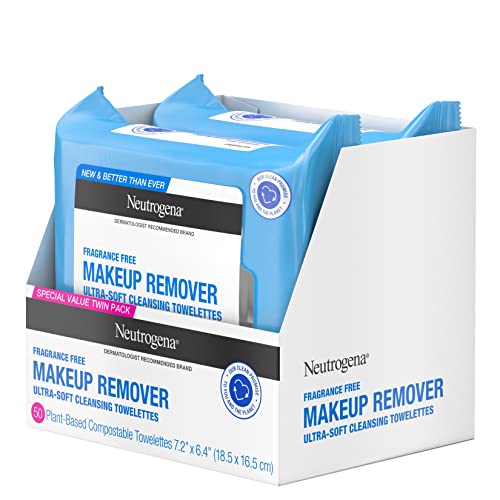 Neutrogena Cleansing Fragrance Free Makeup Remover Facial Wipes, Daily Cleans...