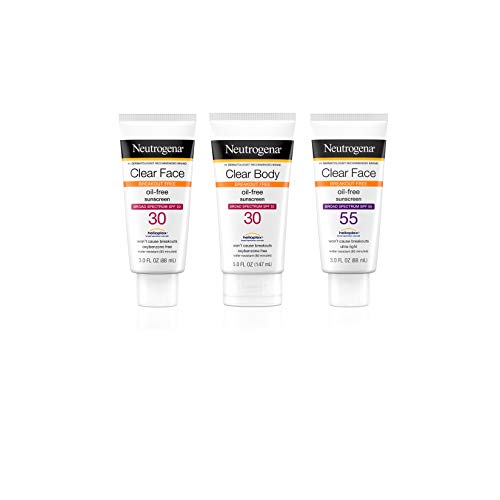 Neutrogena Clear Face Liquid Lotion Sunscreen for Acne-Prone Skin, Broad Spec...